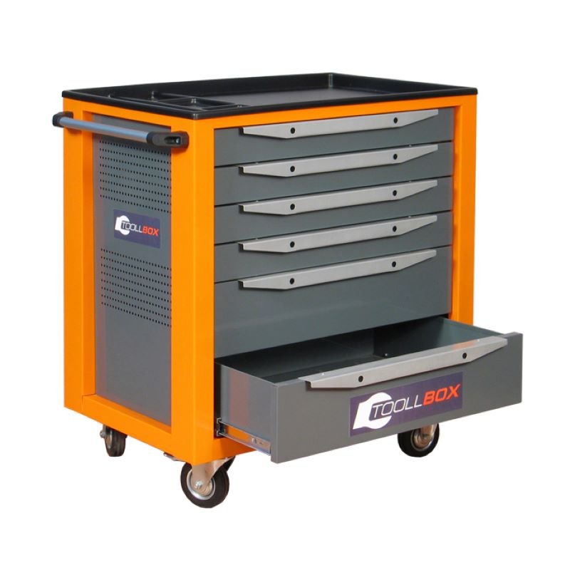 Инструментальная тележка Toollbox с центральным замком серии standart TBS-6 RAL 2008