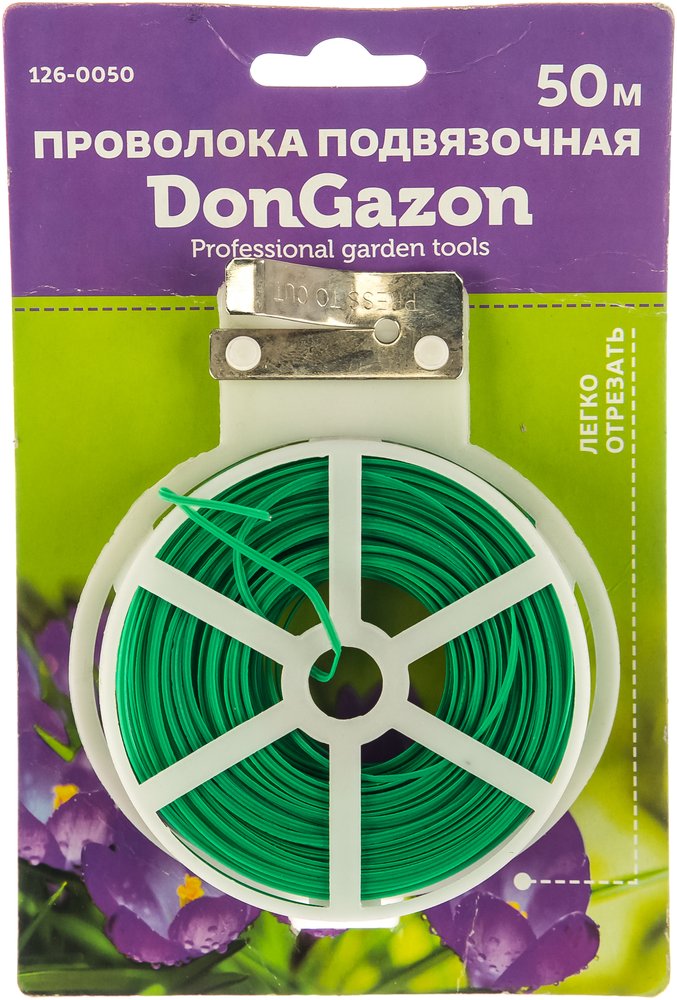 Подвязочная проволока DON GAZON плоская, 1 мм х 50 м, на катушке 126-0050 203298