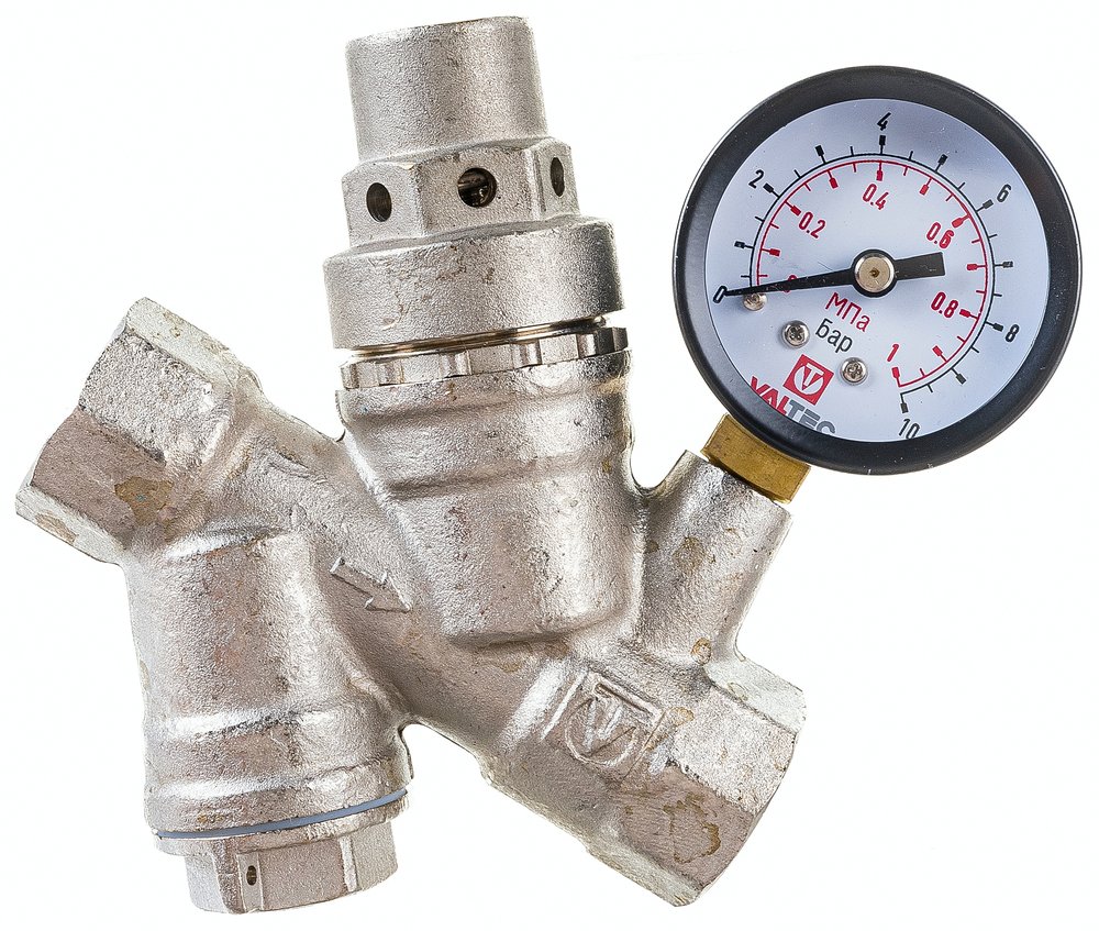 Редуктор давления с фильтром и манометром (2-5 бар, 1/2') Valtec VT.082.N.04