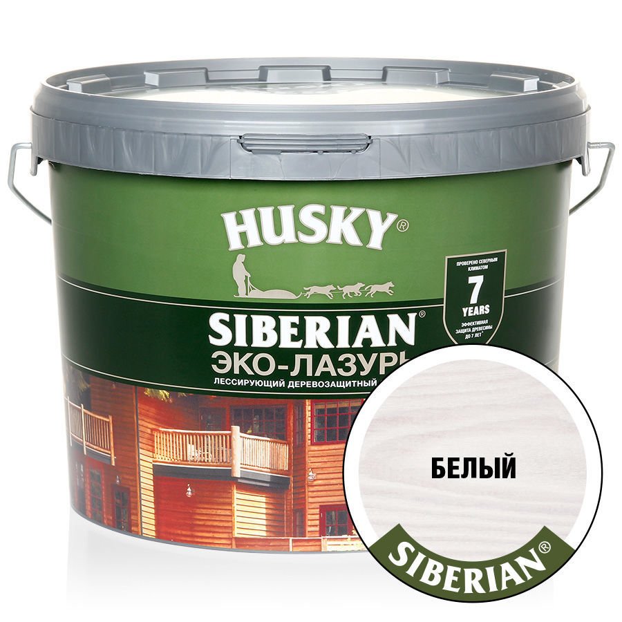Эко-лазурь HUSKY белый 9 л 25217