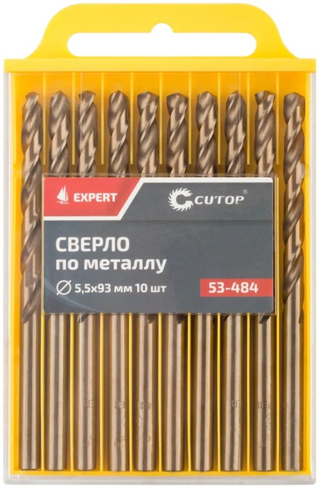 Сверло по металлу EXPERT 10 шт, 5.5x93 мм CUTOP 53-484