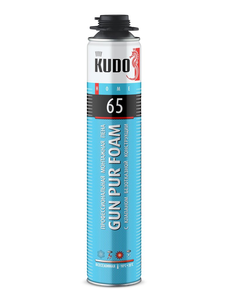 Пена монтажная KUDO полиуретановая профессиональная всесезонная HOME 65 1000 мл KUPHP10U65