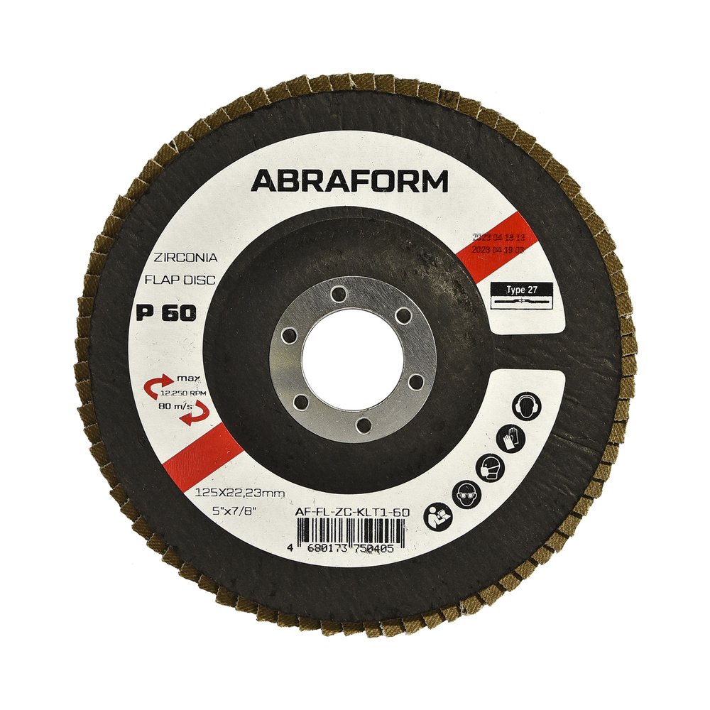 Круг лепестковый FlapLine ZC, 125 мм, прямой, Р60 ABRAFORM AF-FL-ZC-KLT1-60
