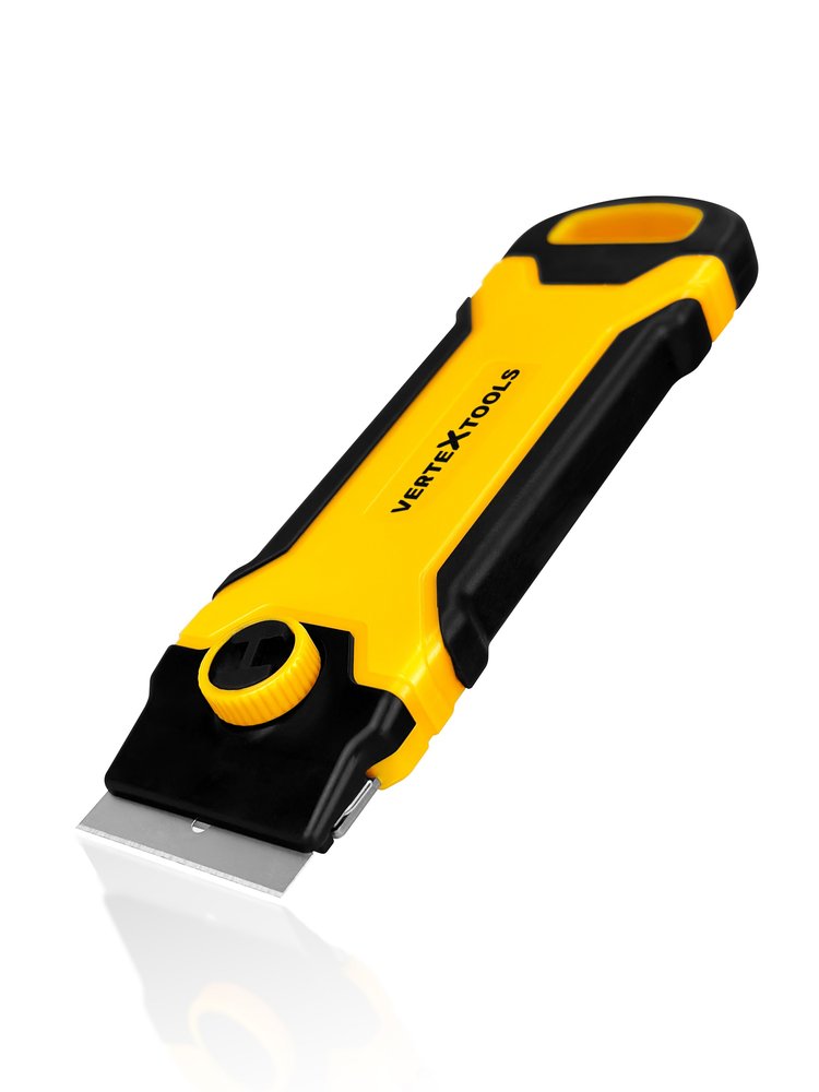 Скребок vertextools универсальный profi механизм быстрой замены, tpr/abs, комплект 5 лезвия 0029-18-5