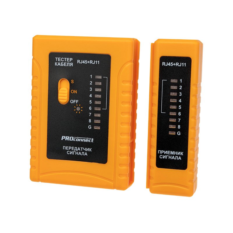 Тестер кабеля PROCONNECT RJ-45+RJ-11 468 12-1006-4
