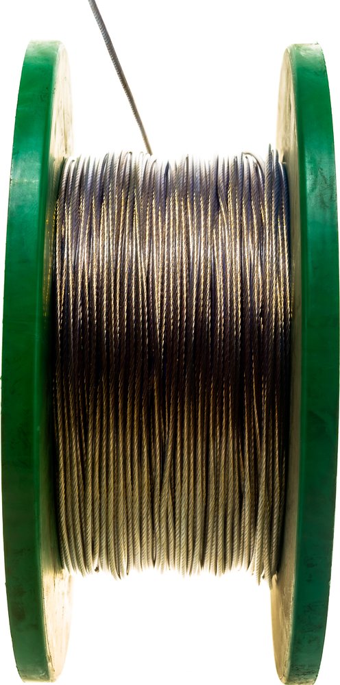 Стальной трос в ПВХ оплетке BEFAST DIN 3055 1/2, 200 м TCPVC0102S