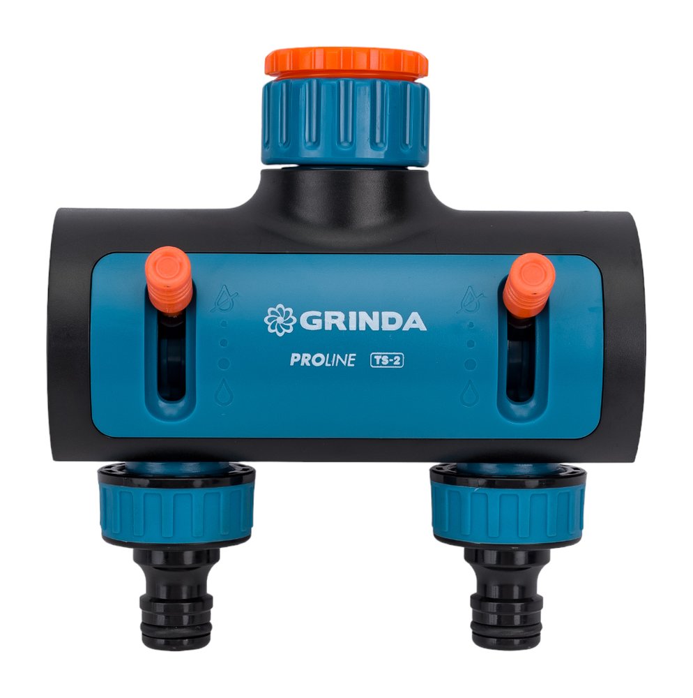 Двухканальный распределитель с внутренней резьбой GRINDA PROLine TS-2, 3/4'-1' 8-426312_z02