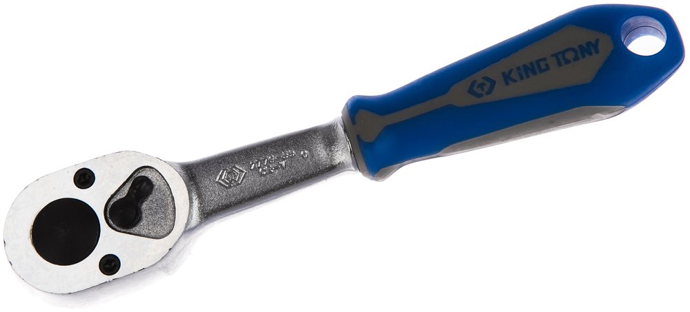 Флажковая трещотка с фиксатором 1/4', 140мм, 24 зубца KING TONY 2779-55G