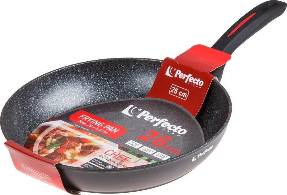 Сковорода PERFECTO LINEA 26x5.3 см, алюминий антипригарное покрытие, для индукционных плит, серия CHEF 55-265310