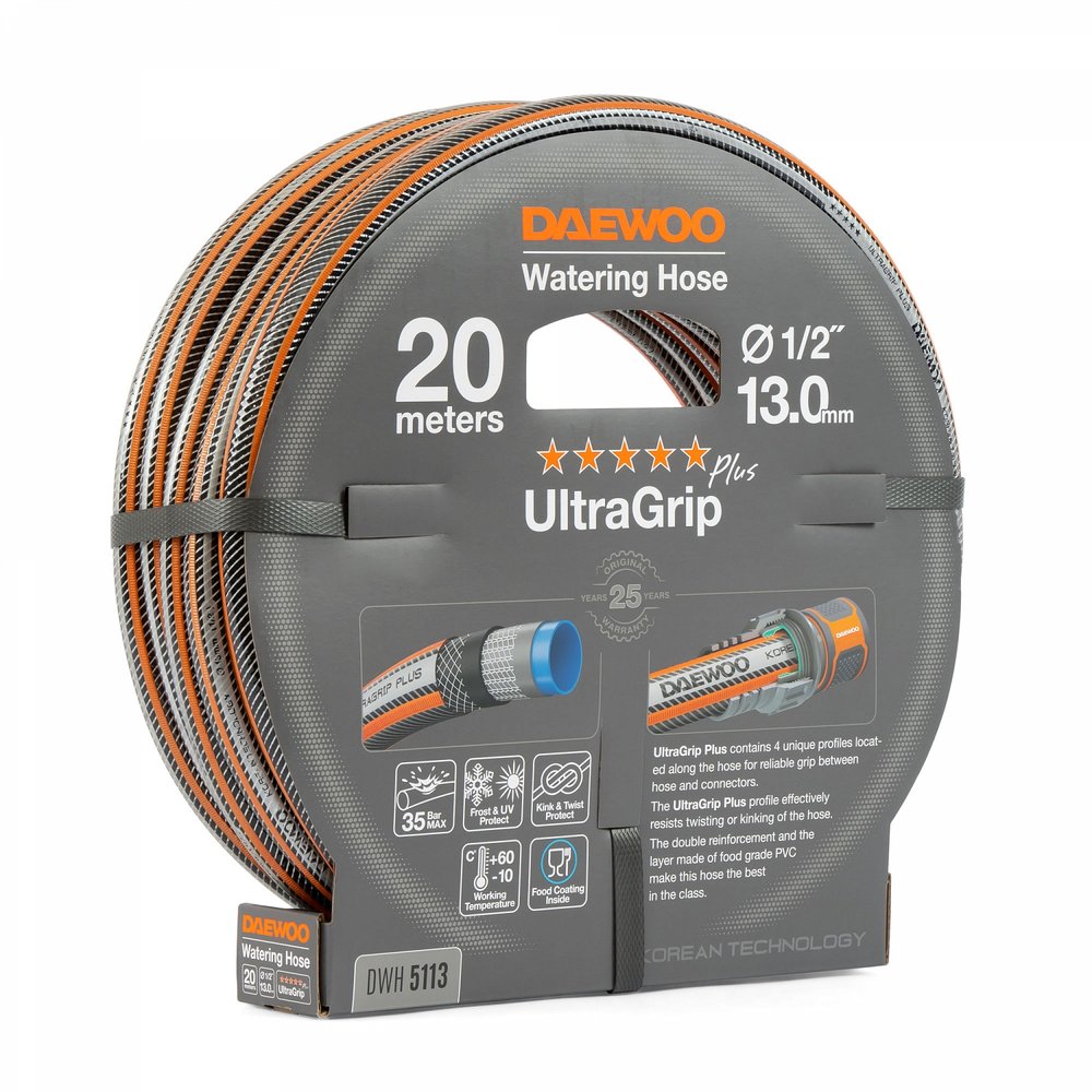 Шланг DAEWOO UltraGrip Plus, 1/2', 13 мм, 20 м DWH 5113