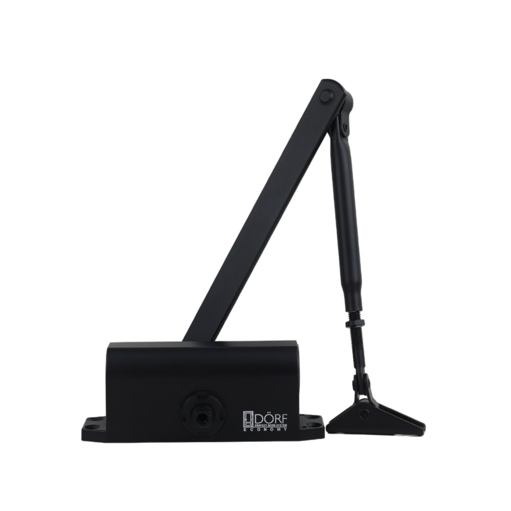 Дверной доводчик DORF economy l-8222 45 кг, черный, 1 к - 1 шт. eco L8222_black_eco