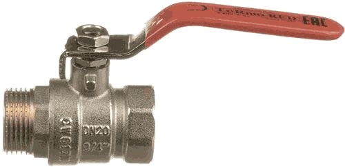 Шаровой кран Terma RED 1 в/н ручка 26132