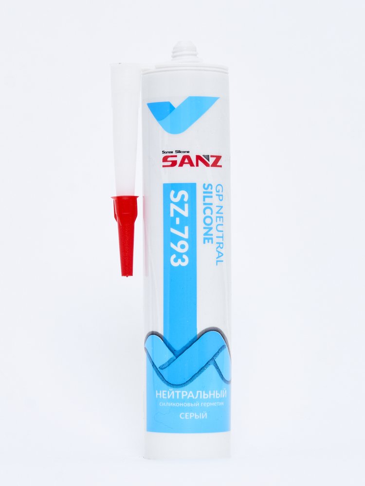 Нейтральный силиконовый герметик SZ-793, серый RAL 7046, 280 мл. SANZ 793-7363-G