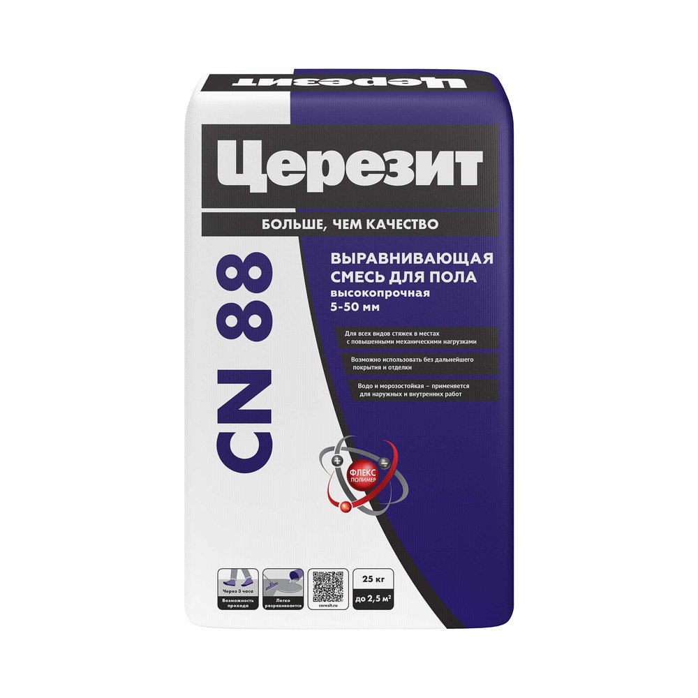 Высокопрочная стяжка Церезит CN 88/25 полы 1177891