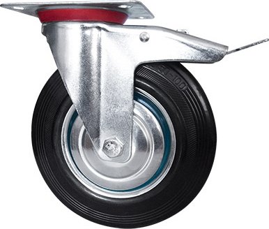 Колесо промышленное поворотное с тормозом Longway SCB63