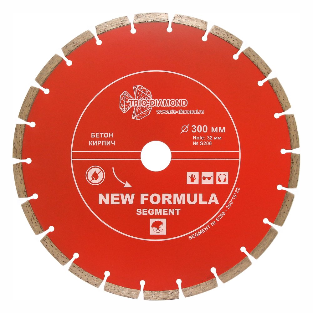 Диск алмазный отрезной TRIO-DIAMOND 300x32 New Formula Segment S208