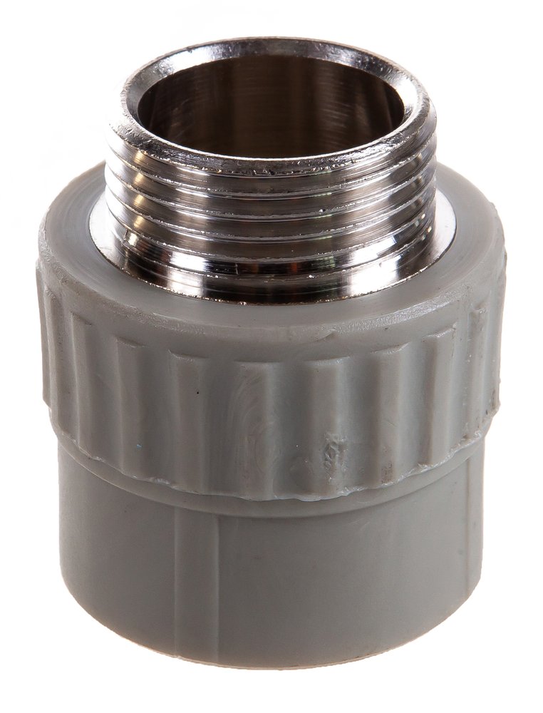 Муфта комбинированная с наружной резьбой VALFEX PP-R серая, 32 мм х1' 10130032Г 127-0364