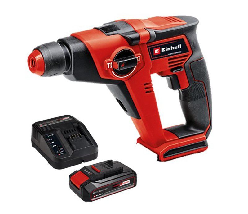 Аккумуляторный перфоратор Einhell PXC TC-HD 18/12 Li, 18 В,1.3 Дж, ЗУ + 1 аккумулятор 2.5 Ач 4513970SET