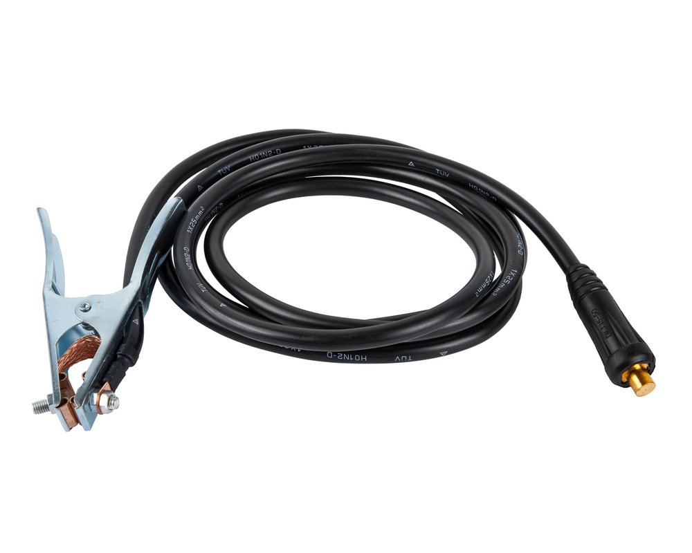 Кабель сварочный (3 м, DX50, 25 кв мм, зажим на массу) Elitech 0606.000400 172521