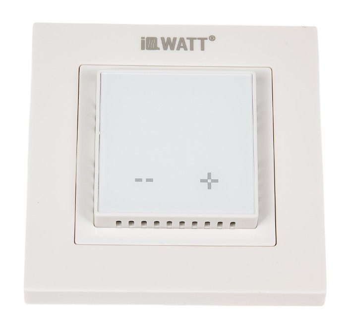 Терморегулятор для теплого пола IQWATT IQ THERMOSTAT D с сенсорными кнопками, не программируемый, белый 416