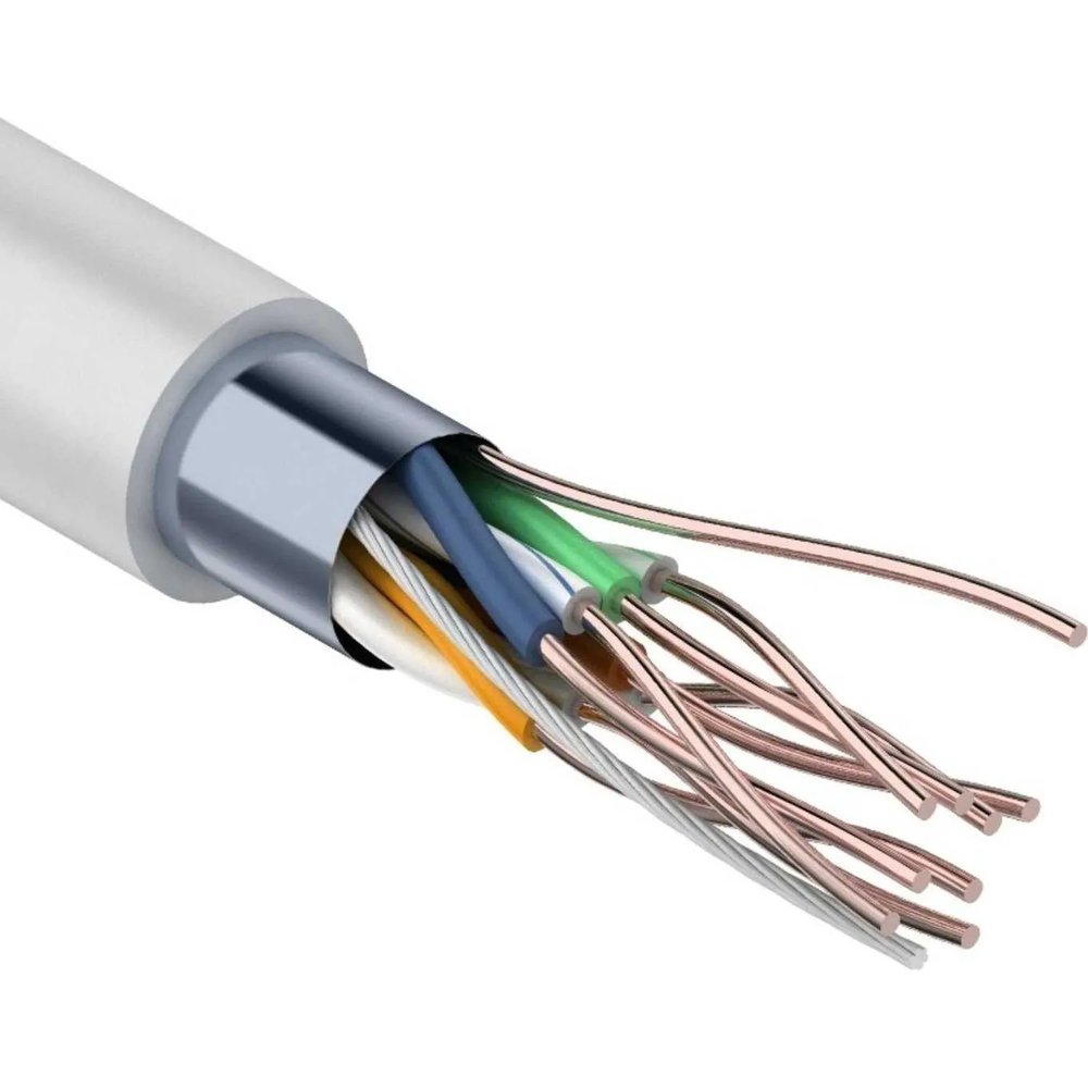 Кабель REXANT (01-0143) F/UTP, CAT 5e, PVC, 4PR, 24AWG, INDOOR, SOLID,305м