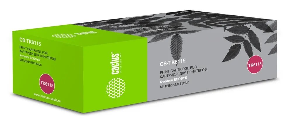Лазерный картридж Cactus tk-6115 черный, 15000 страниц, для kyocera ecosys m4125idn/m4132idn CS-TK6115 1071380