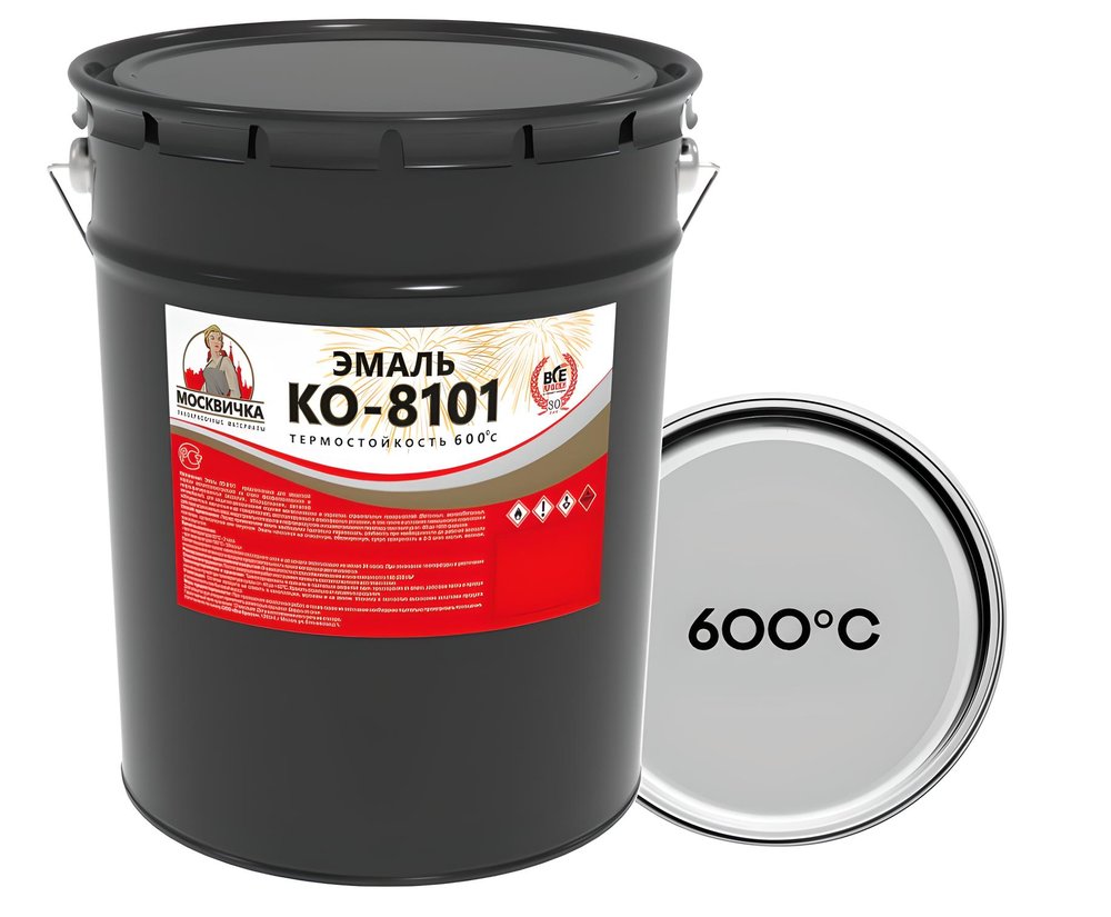Эмаль МОСКВИЧКА КО-8101 серебристо-серая 25кг 4620105772280