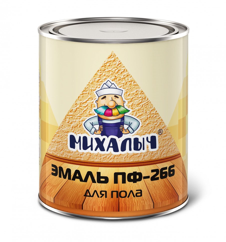 Эмаль Михалыч ПФ-266 эмаль красно-коричневая 1,8 кг 1-961554 1-903776