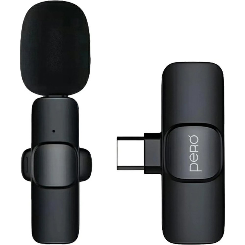 Микрофон Pero CM01,радио,ресивер Type-C, черный