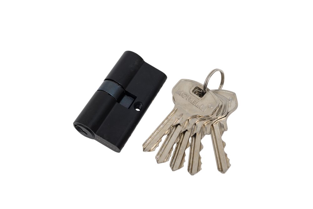 Ключевой цилиндр MORELLI 60мм, цвет-черный 60C BL 9012519