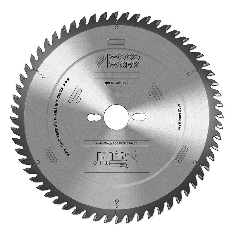 Диск пильный для ЛДСП 300x3,2/2,2x30 Z=96 A=10 WOODWORK 38.300.96
