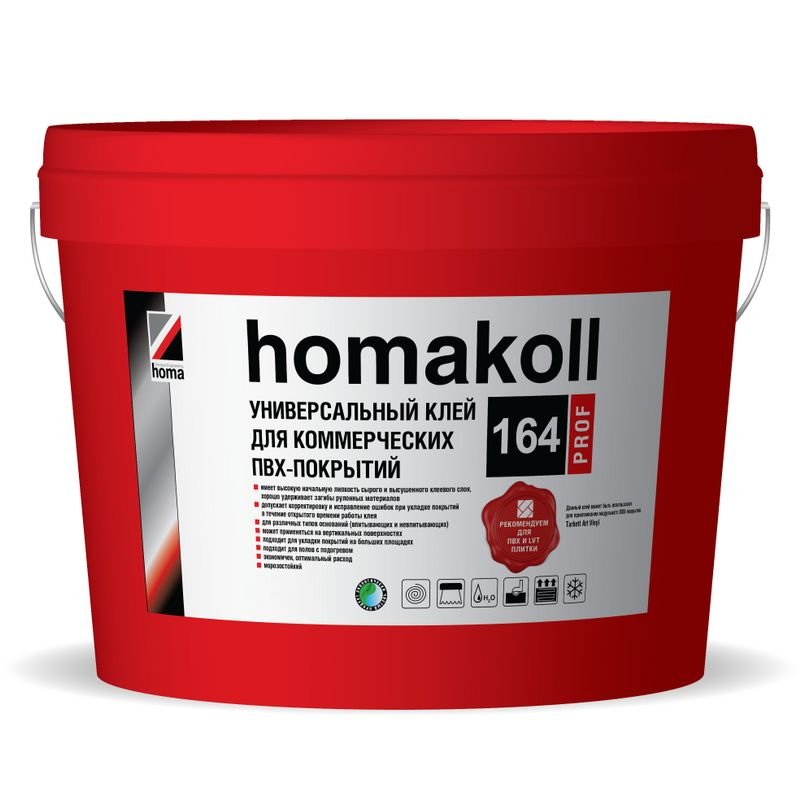 Клей Homakoll 164 Prof, для коммер. линолеума, 300-350 г/м2, 20 кг 55077