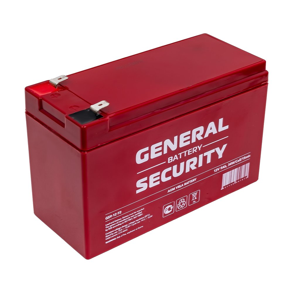 Аккумуляторная батарея General Security GS9-12 F2 12В, 9 Ач УТ-00001899