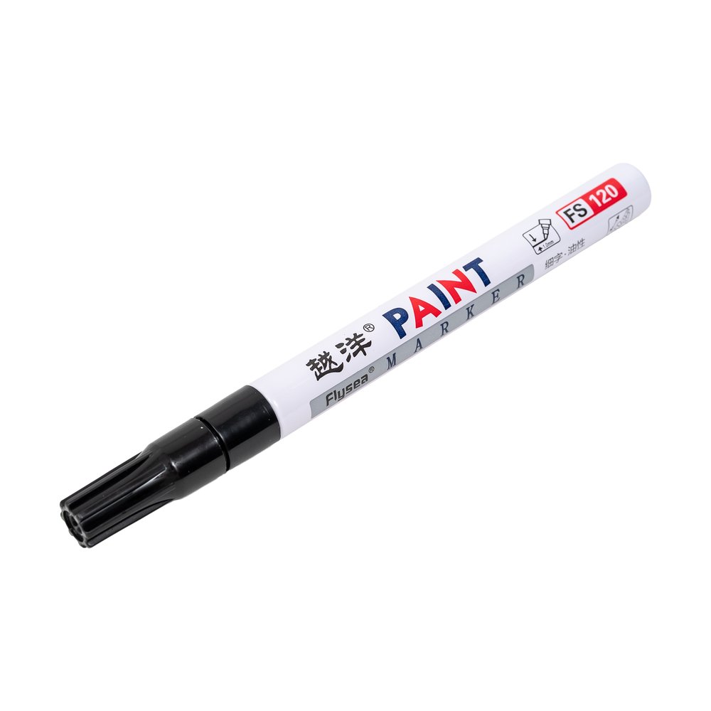 Промышленный универсальный маркер-краска Flysea Paint Marker FS-120 с наконечником 1,0 мм, черный FS-120-black