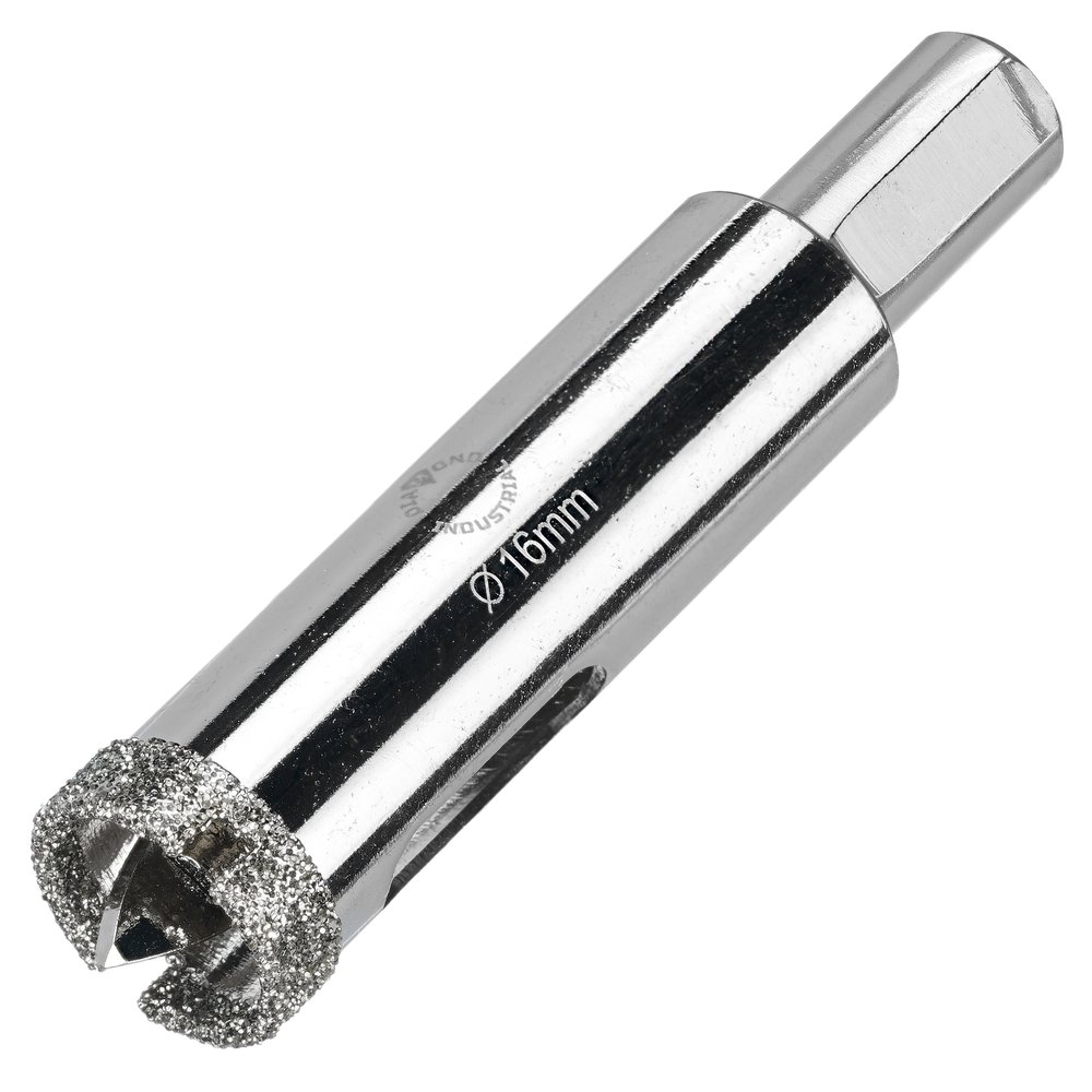 Коронка алмазная по керамограниту и керамике с центрирующим сверлом 16 мм Diamond Industrial DIDCSC016