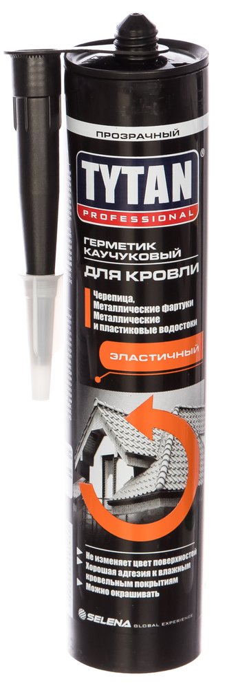 Каучуковый герметик для кровли Tytan PROFESSIONAL бесцветный 310мл 43025 279777