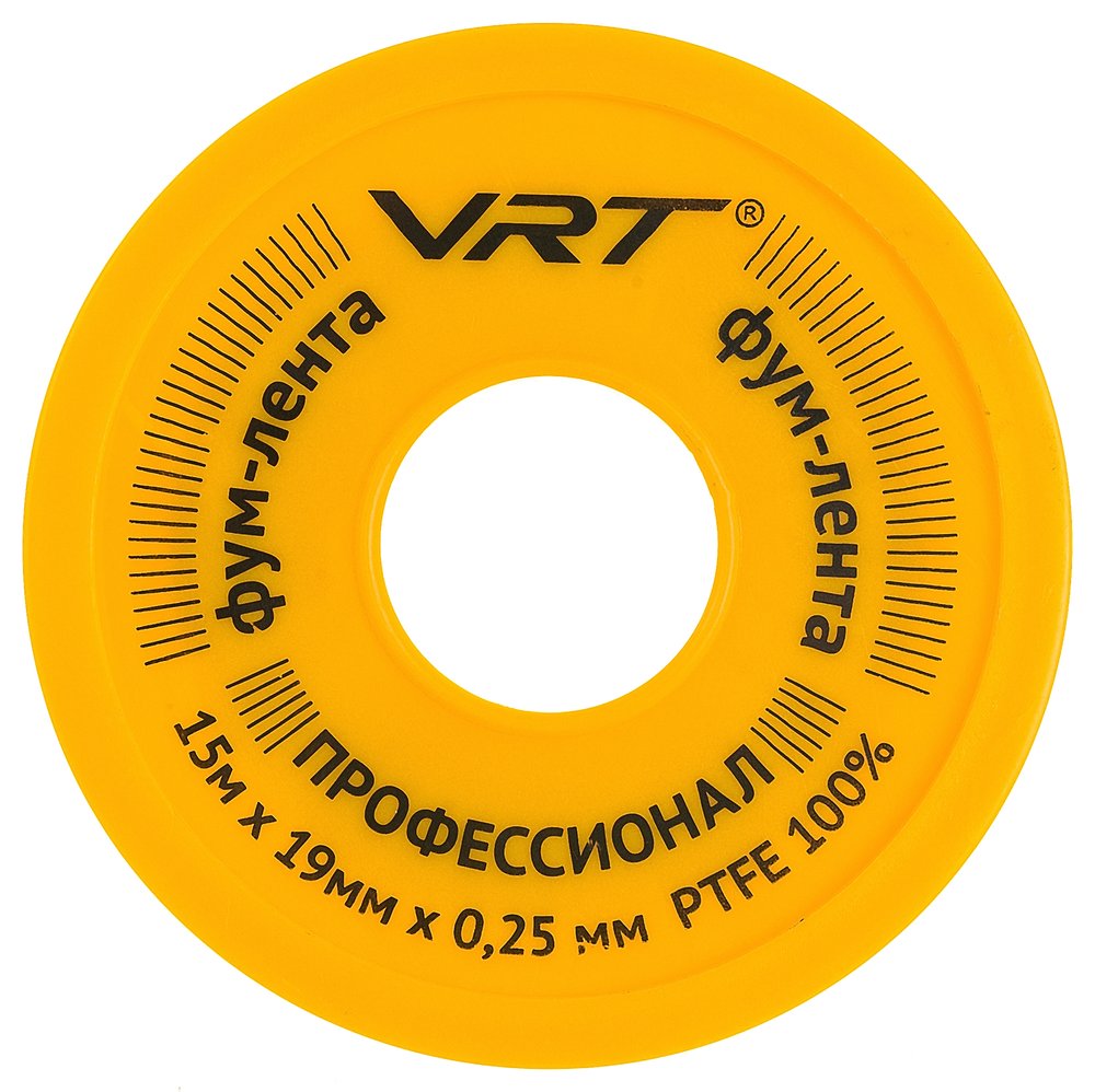 ФУМ лента для газа VRT 19 мм х 0,25 мм х 15 м 530756