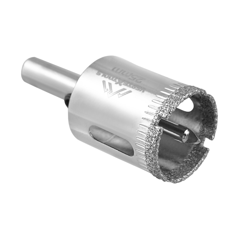 Коронка с центрирующим сверлом по стеклу и керамике (25х55 мм) Vertextools 336-25-55