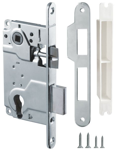 Межкомнатный замок под цилиндр ARMADILLO LH 25-50 CP BOX ригель+защёлка хром 28387