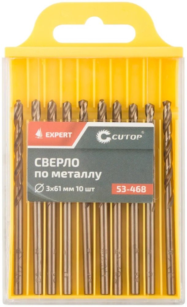 Сверло по металлу EXPERT 10 шт, 3x61 мм CUTOP 53-468