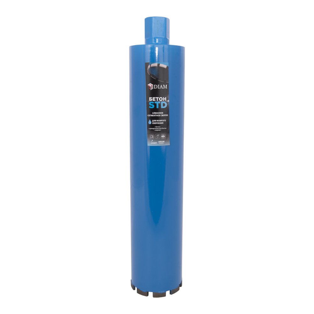 Сверло алмазное сегментное мокр. Diam 102x450х9х1,1/4UNC Бетон СТД (арм.бетон) 310112