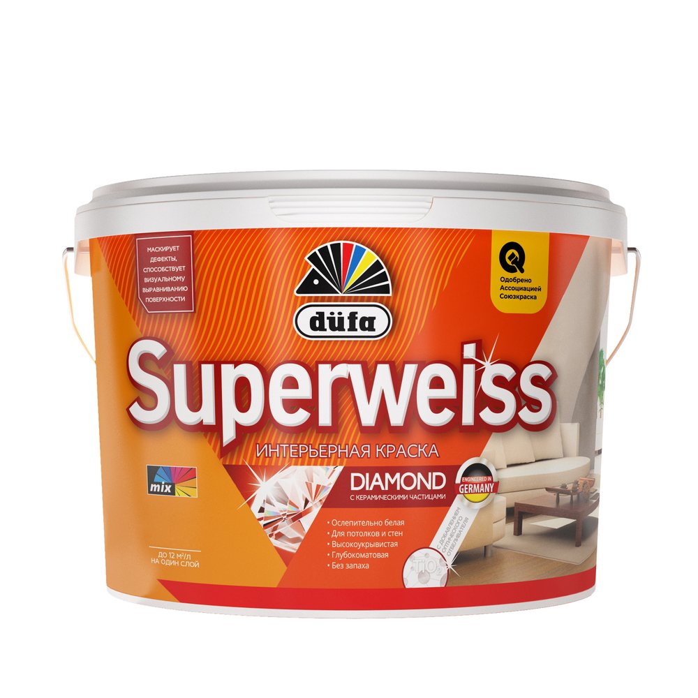 ВД краска Dufa SUPERWEISS RD4 2,5 л Н0000000395