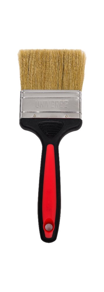 Кисть плоская GROSSMEISTER pro, натуральная щетина, двухкомпонентная рукоятка, 80 мм 001206080