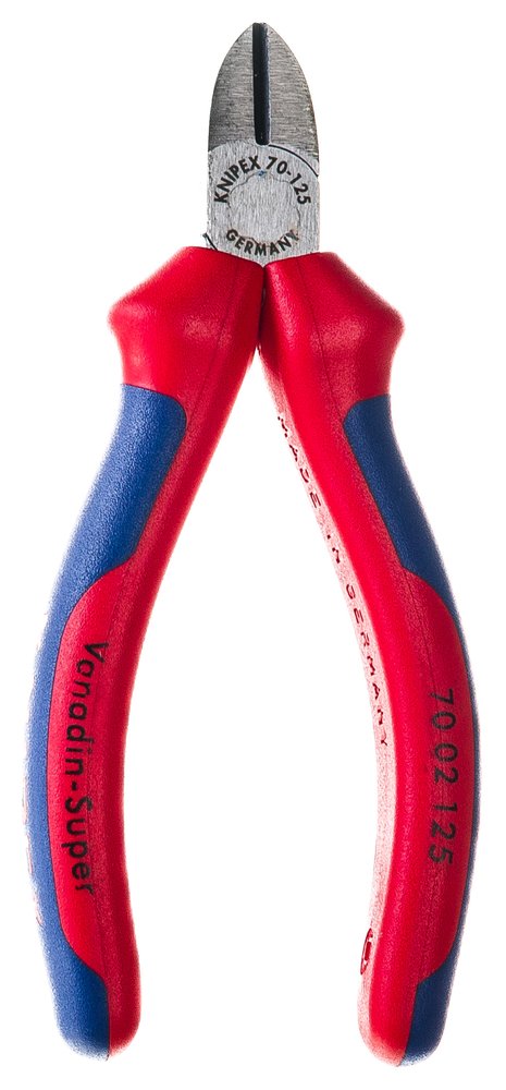 Бокорезы Knipex, 125 мм, 62 HRC, чёрн., 2-к ручки, KN-7002125SB