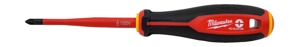 Трехгранная отвертка Milwaukee изолированная VDE PZ/SL2x100 4932478736