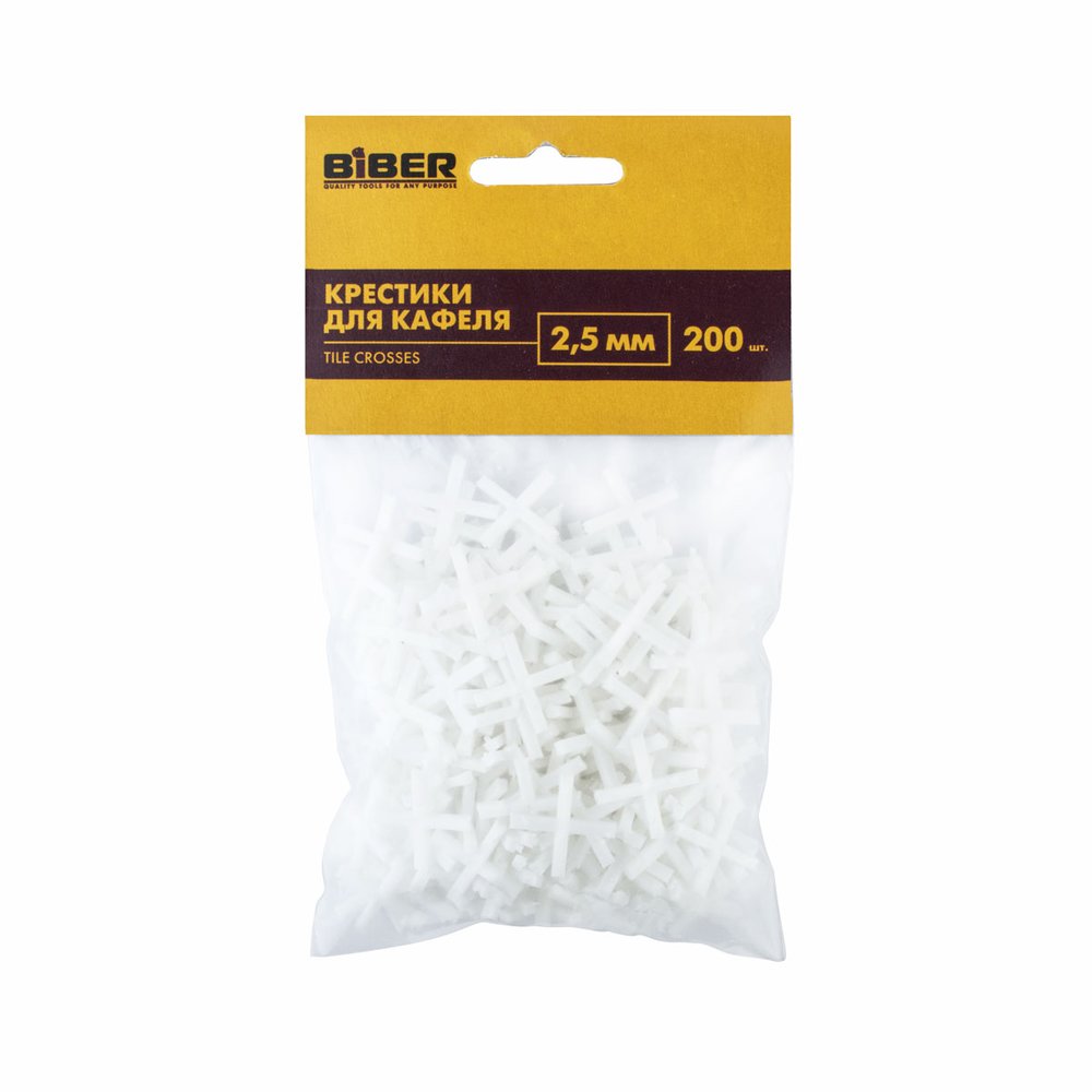 Крестики для кафеля (200 шт, 2.5 мм) Biber 55603 тов-080349