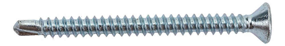 Оконный саморез со сверлом Квадра 3.9x45 мм, белый цинк, DIN 7504 Р, 500 шт. 413904500500