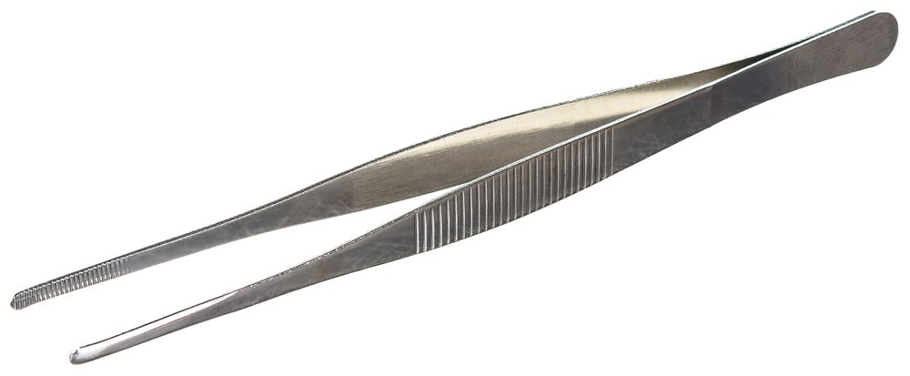 Пинцет прямой, рифленый REXANT 200мм 12-0368