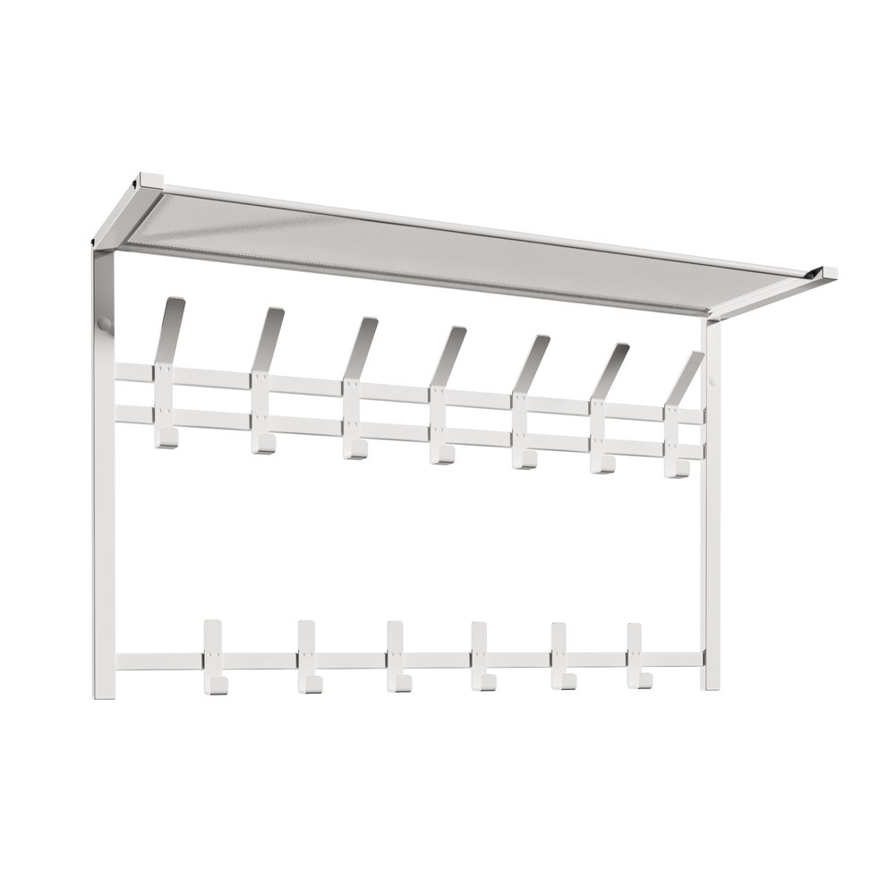 Вешалка ЗМИ с полкой 2-х ярусная Торонто 32, hanger with shelf белый ВСПТ32 Б