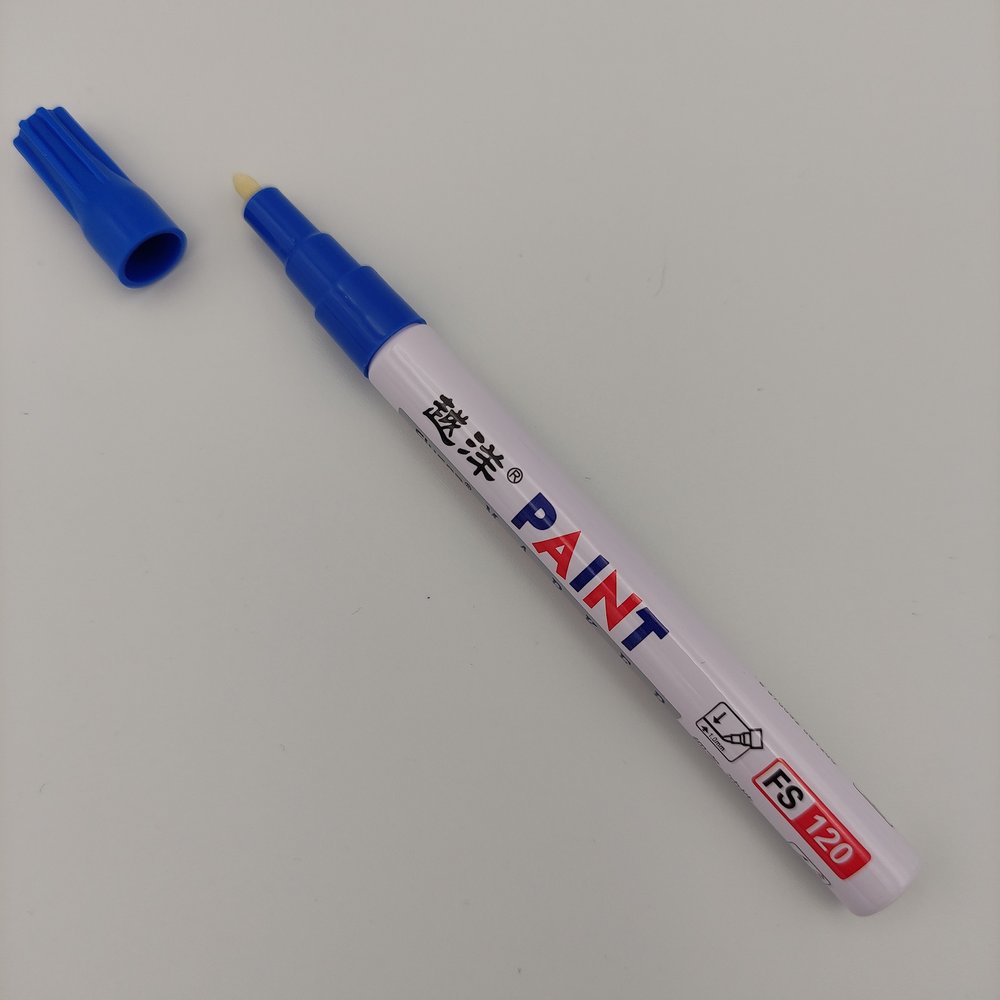 Промышленный универсальный маркер-краска Flysea Paint Marker FS-120 с наконечником 1,0 мм, синий FS-120-blue